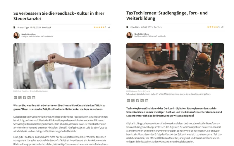 Beispiel Fachbeitrag, Quelle Haufe, Text Nicole Jähnichen