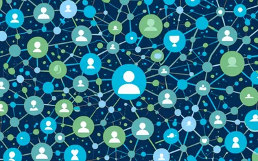 Symbolbild Vernetzung auf Social Media